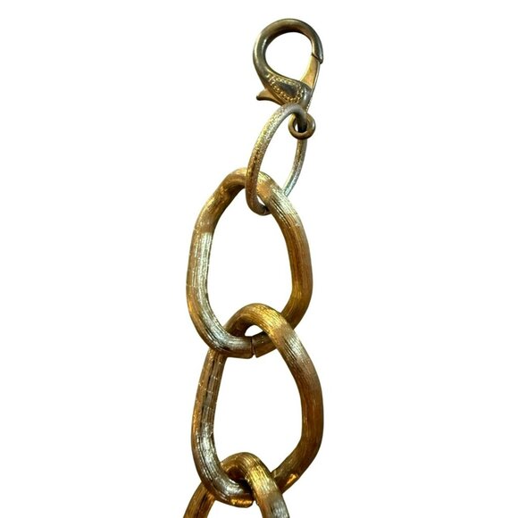 Vintage Classic Gold-Tone Textured Chain Link Bracelet Womens Jewelry - Picture 3 of 3